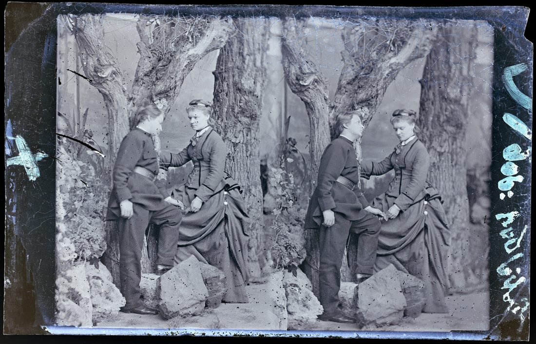 Andrzej and Maria Potocki, portrait, 1874, first negative